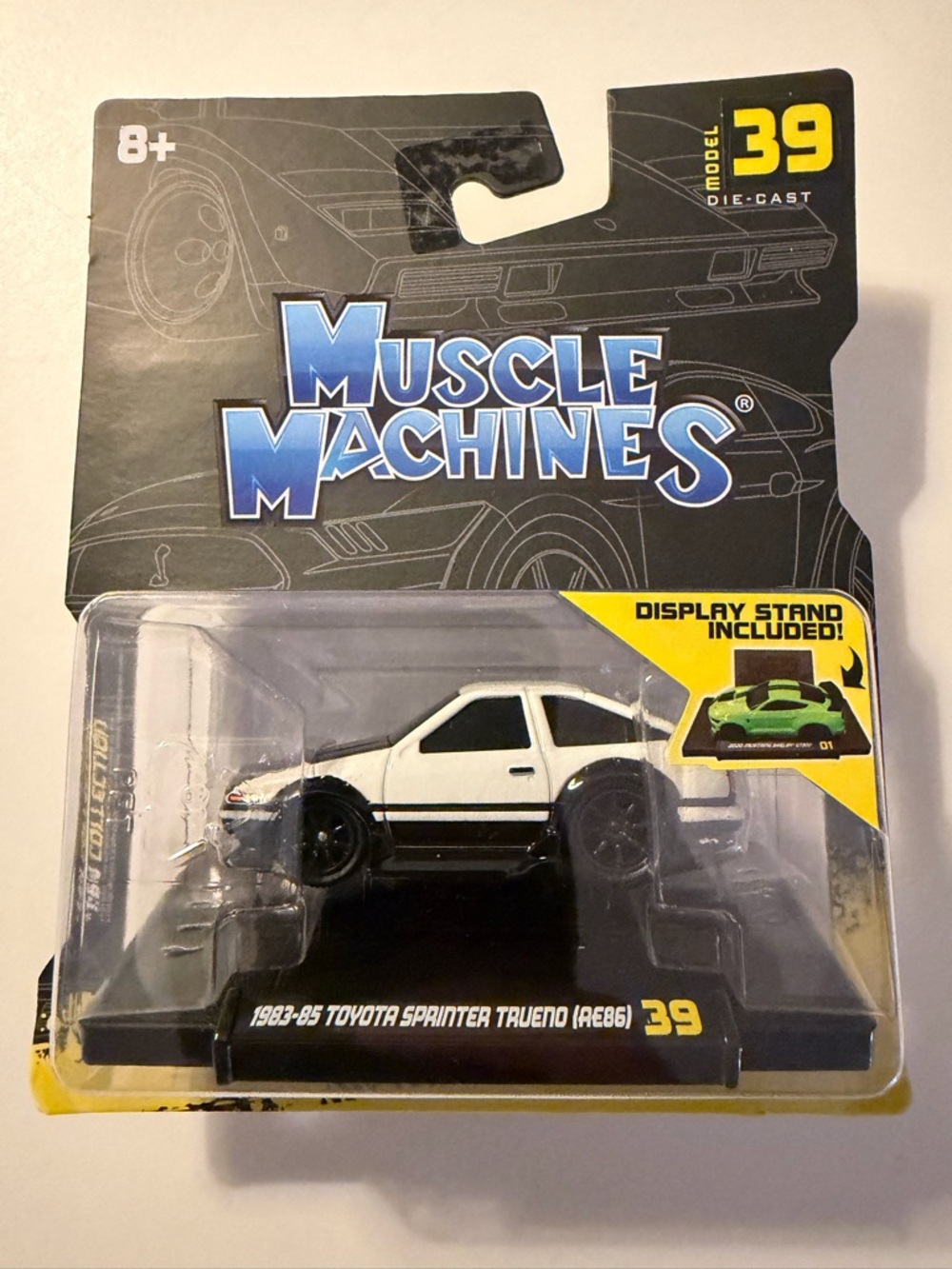 Die-Cast 1983-85 Toyota Sprinter Trueno (AE86) Toy Car - White & Black